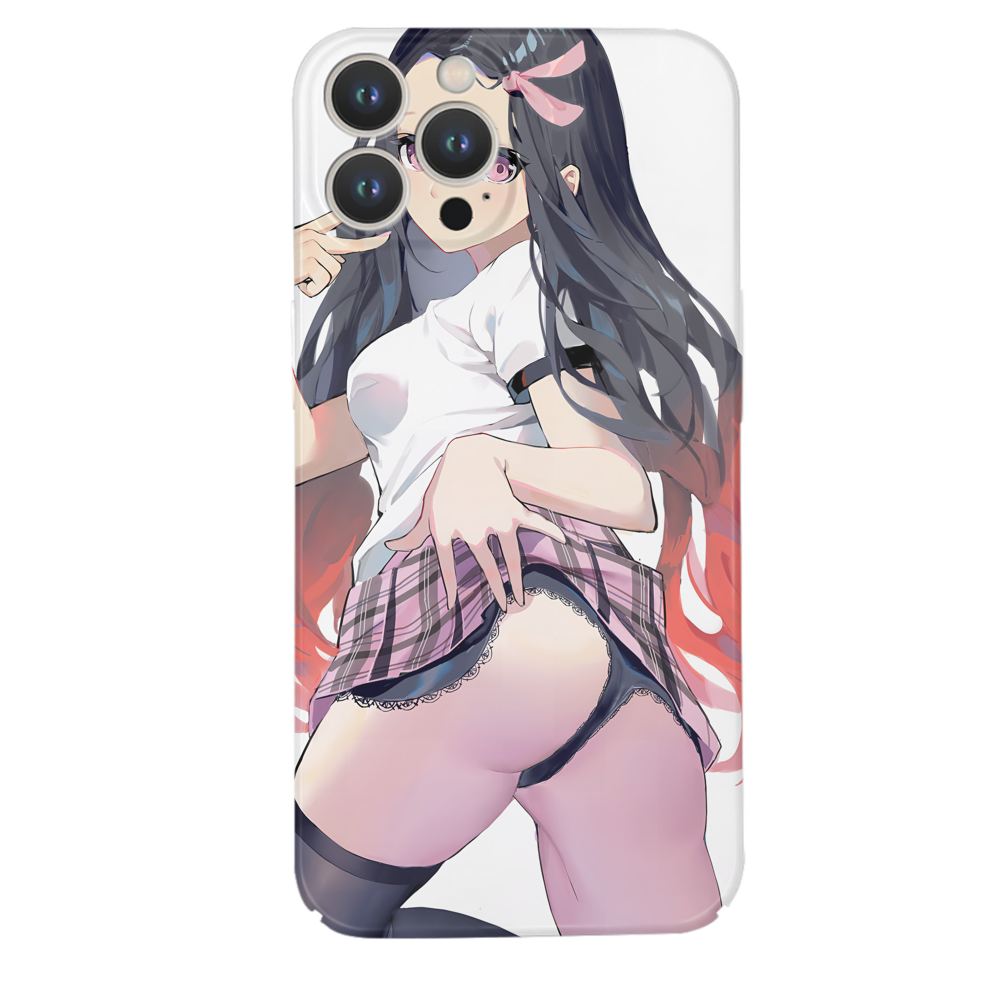 （画像用） 鬼滅の刃（きめつのやいば）竈門 禰󠄀豆子／かまど ねずこ Kamado Nezuko 【iPhone 14シリーズ対応】ハードケース